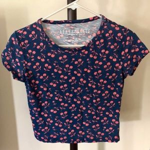 Aeropostale Cherry Print Crop Top